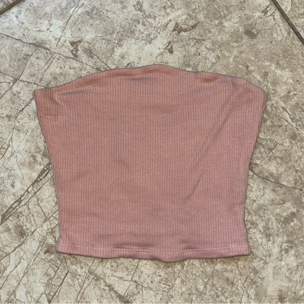 Pink Ribbed Tube Top - Picture 1 of 1